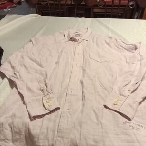 Tommy Bahama Men's XXL/T Lavender Long Sleeve Button Up 100% Linen